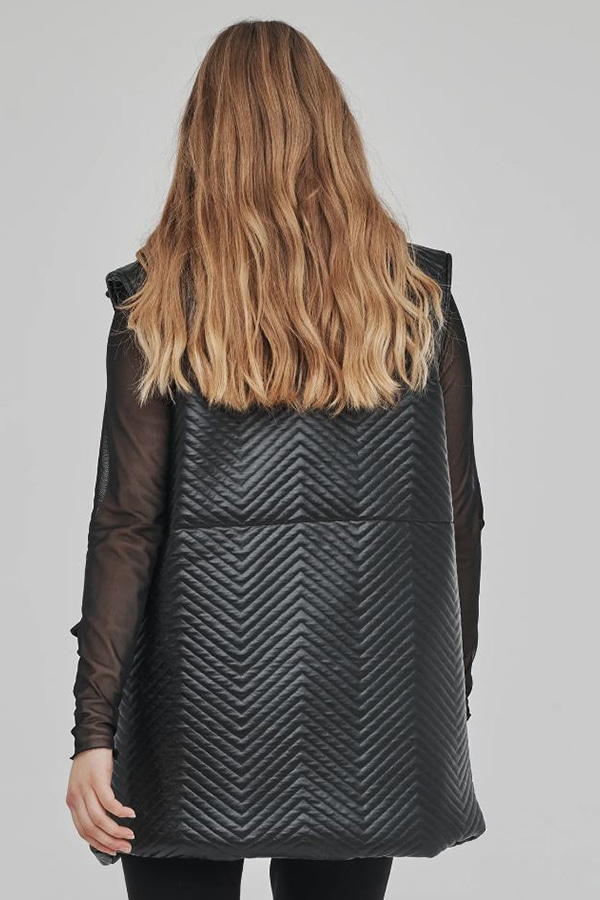 QUILTED VEST NU - 000 BLACK